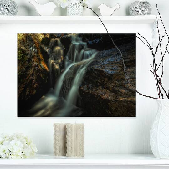 Designart - Slow Motion Waterfall in Summer
